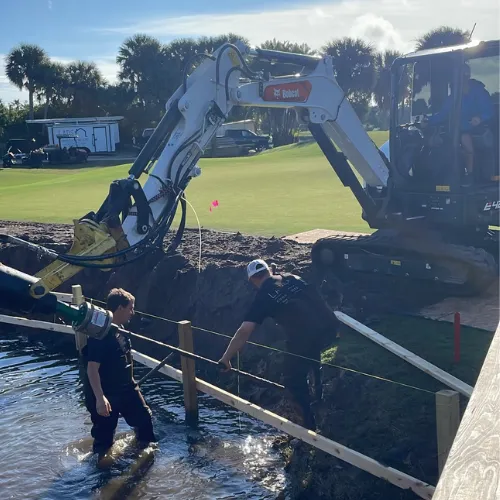 Our New Seawall construction service offers homeowners a durable and reliable solution to protect their shoreline property from erosion, storm surges, and flooding while enhancing the overall aesthetics of their waterfront landscape. for Lad’s Coastal Construction in Flagler Beach, FL