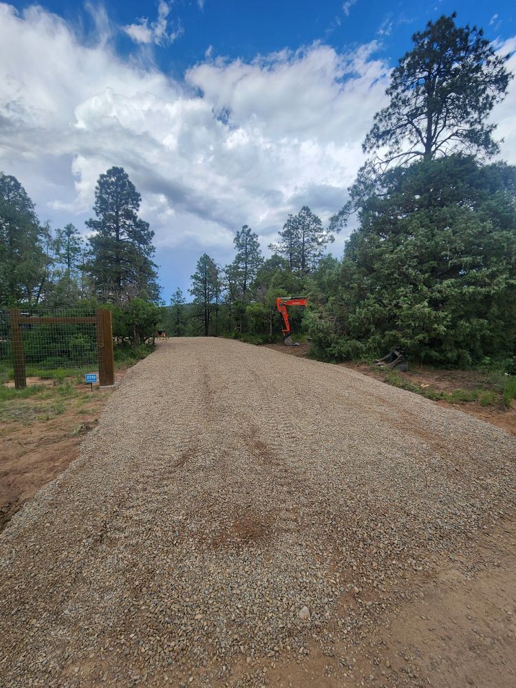 Our Roadbeds service ensures a stable and durable foundation for your driveway or private road, using expert excavation techniques to optimize drainage and support long-lasting surfaces tailored to your needs. for Markham Septic & Excavation in Pagosa Springs, CO