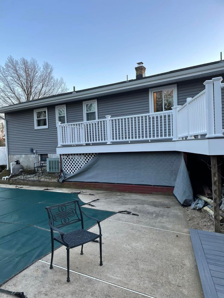 Transform your outdoor space with our expert Deck & Patio Installation service. Enhance your landscape and enjoy professional-grade craftsmanship, complementing seasonal needs like "Christmas lights installation near me. for Fratesi Landscaping in Edison, NJ