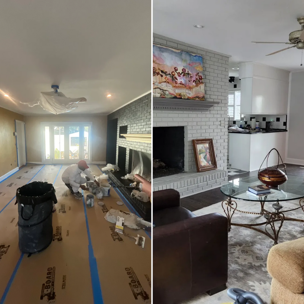 Before and after painting  for Palmetto Quality Painting Services in  Charleston, South Carolina