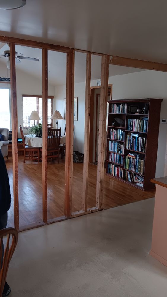 Open Concept Kitchen to Family Room for Rising Hawk Construction LLC. in Kitsap County, WA