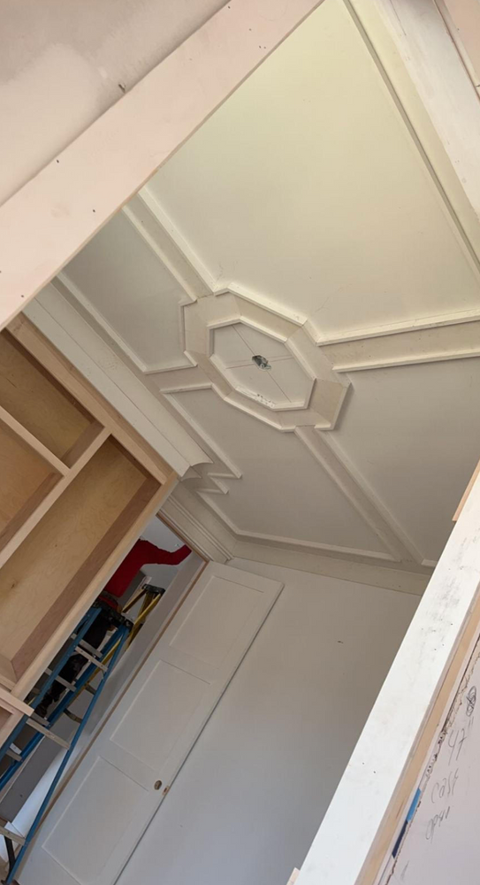 Our Interior trim service enhances the beauty of your home by meticulously installing and painting various decorative elements such as crown molding, baseboards, and wainscoting to elevate your living space. for G Ochoa Painting LLC in Claremont, NC