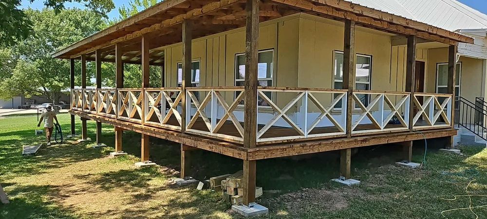 Enhance your outdoor living space with our expert deck & patio installation service, offering quality craftsmanship and personalized design to create the perfect retreat for entertaining or relaxing in comfort. for Willy Lewallen And Sons Construction in Mineral Wells, TX