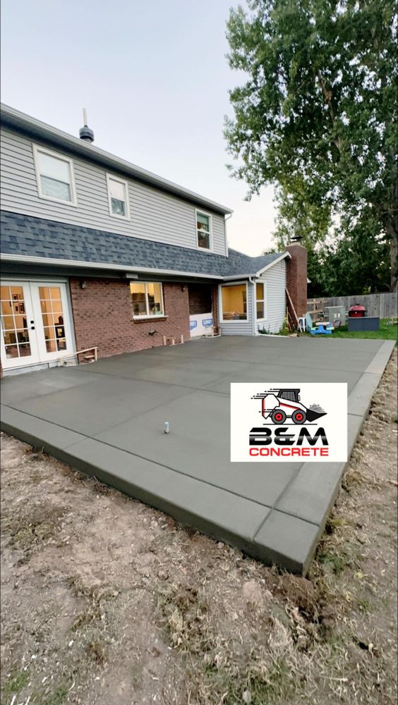 Our Concrete Slab Construction service provides durable, level surfaces ideal for patios or driveways, focused on quality and reliability to enhance your home's foundation with precision and expert craftsmanship tailored to your needs. for B&M Concrete LLC in Longmont, CO