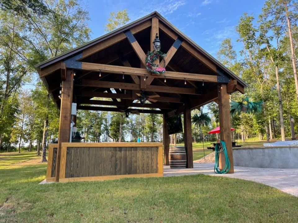 Enhance your outdoor space with our custom-designed Gazebos. Our expert team will work with you to create a personalized and functional structure that complements your home and fits your needs. for Gilley Marine Construction in Ono Island, AL