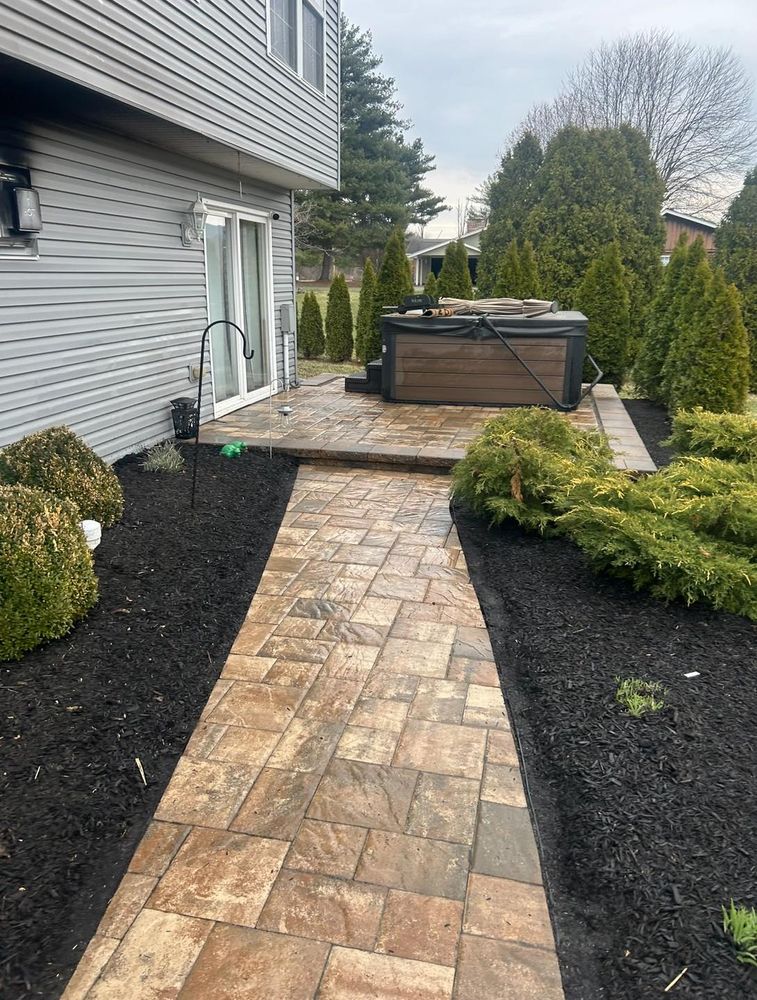 Transform your outdoor space with our Patio Design & Construction service. We create beautiful, functional patios tailored to your needs, enhancing both aesthetics and usability of your landscape. for K Enterprises in Tamaqua, PA