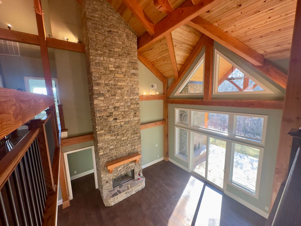 Mountain Style Timber Frame for Emfinger Custom Builders LLC in Pine Mountain, GA