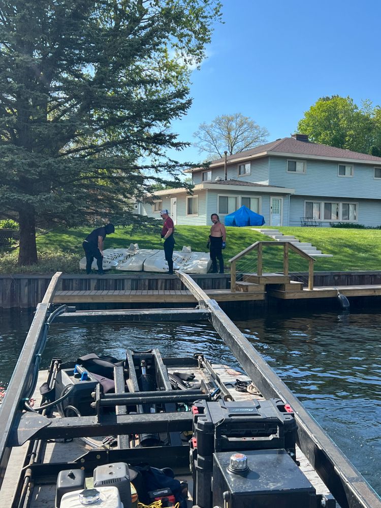 Boat lift Installation for Wagner's Lift & Dock Shop LLC in Watervliet, MI