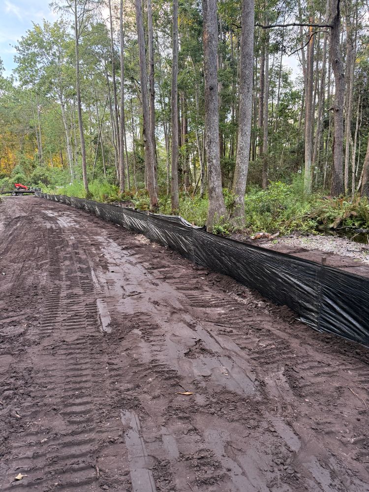 Our Silt Fence & Erosion Control service effectively prevents soil erosion and sediment runoff, protecting your property and the environment while ensuring compliance with local regulations during excavation projects. for AL Dirtworks LLC in St. Augustine, FL