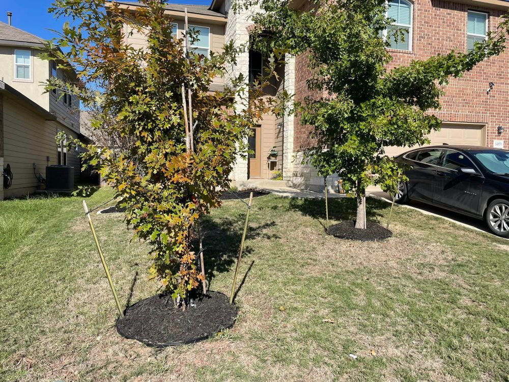 Our mulch installation service helps homeowners improve the health and appearance of their landscaping by providing quality mulch that reduces weed growth, retains moisture, and enriches soil for healthier plants. for Cowboy Lawn Care  in San Antonio, TX
