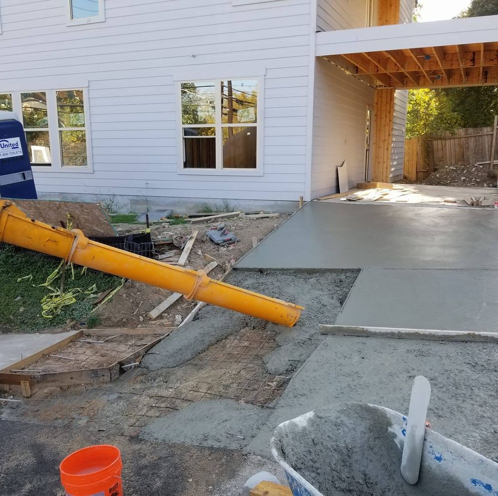 Our concrete services provide expert concrete pouring, ensuring durable and smooth surfaces for your home's driveways, patios, or foundations. We prioritize quality craftsmanship and reliability to enhance your property's value and functionality. for Affordable Concrete Specialist in Round Rock, TX