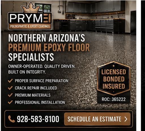 Industrial Epoxy Applications for PRYME EPOXY LLC in Mayer, AZ