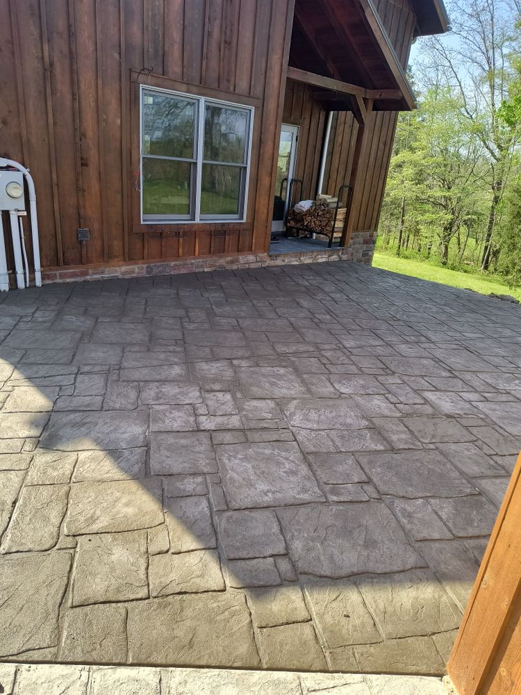 Stamped Concrete Installation for Layne It Down Concrete Artisan in Hopkinsville, KY