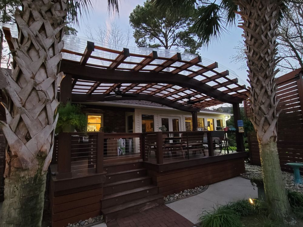 Ipe deck and trellis  for GVL Renovations in Greenville, SC