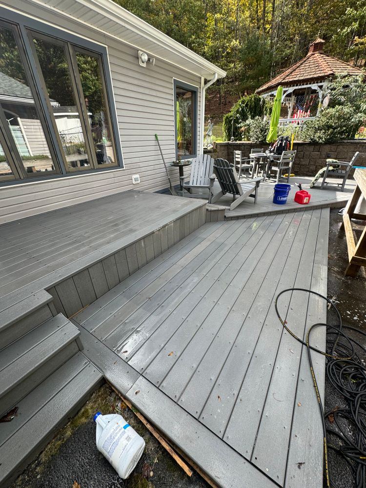 Our pressure washing service efficiently cleans your exterior surfaces, removing dirt, grime, and mold buildup to enhance the appearance and longevity of your home's aesthetics. for Triscape LLC  in Port Jervis, NY