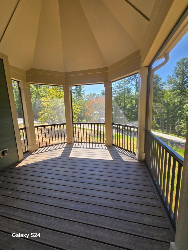 Enhance your outdoor space with our cable railings, offering a modern look, unobstructed views, and exceptional durability. Ideal for complementing your screen porch or landscaping projects seamlessly. for C4 TrueVision Renovations in Asheville, NC