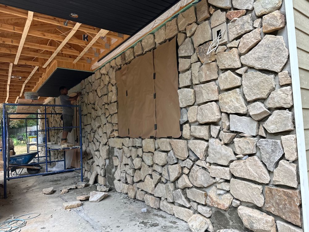 Stone veneer  for Matteo Hardscapes in Towson,  MD