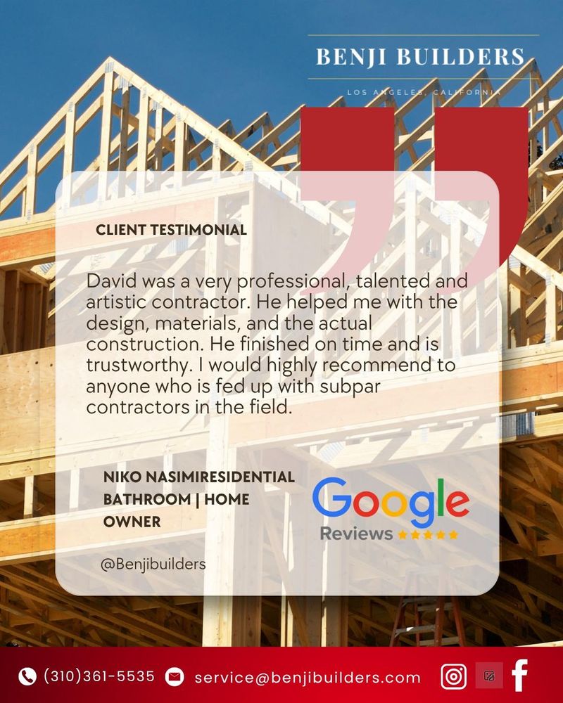 Disaster Home Rebuild for Benji Builders in Los Angeles, CA