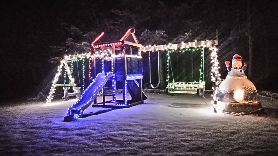 Christmas Light Installation for LLS Property Solutions in Big Rapids, MI