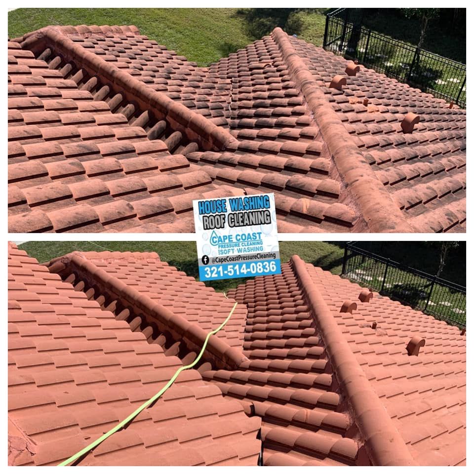 Safe no pressure Roof Cleaning for Cape Coast Pressure Cleaning in East Central, Florida