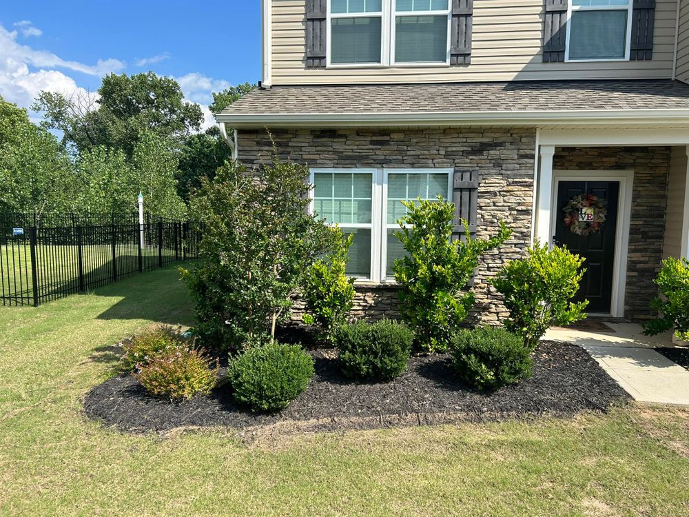 Enhance your garden’s beauty and health with our professional mulch installation service, designed to enrich soil quality, retain moisture, and suppress weeds for a vibrant landscape all year round. for Durham Right Lawn Services in Rock Hill, SC