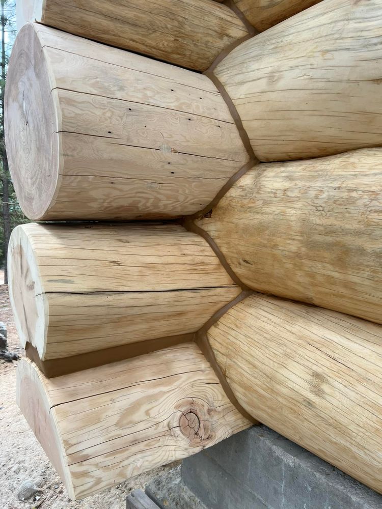 Log Home Restoration for True Blue Logworks LLC in Corvallis, MT