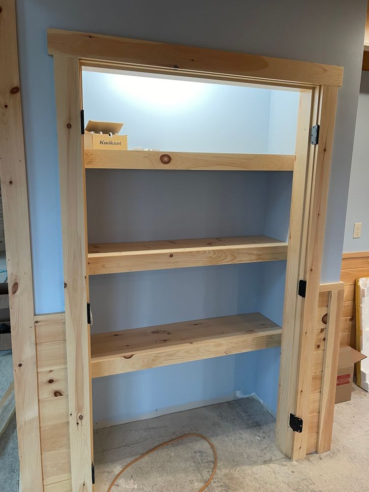 Enhance your new home's beauty and functionality with our expert finished carpentry services, delivering custom trim, moldings, and built-ins tailored to your style for a flawless interior. for McKenna General Contracting in Readfield, ME