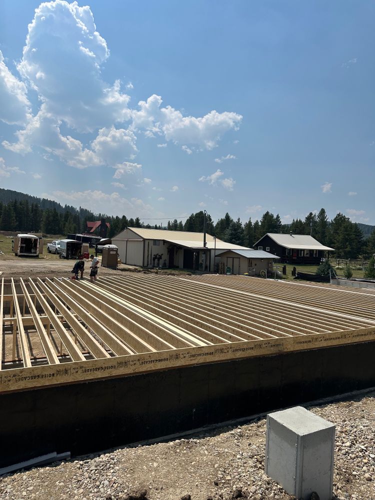 Framing for R&H Homes in Bozeman, MT