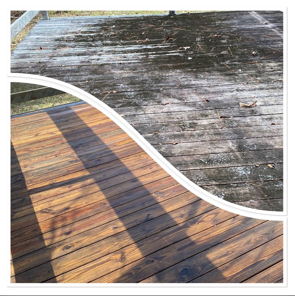 Wood decks and fence for Fosters Pressure Washing in Opelika, AL