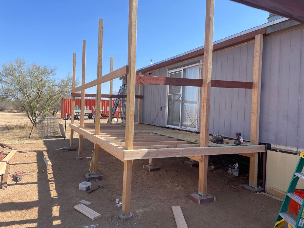 Deck builds for Arizona Home and Yard Solutions LLC in Vail, AZ