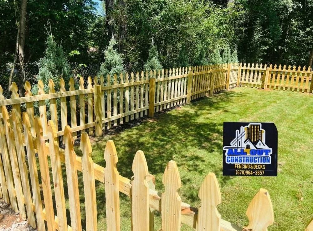 Fencing for All Out Construction in Atlanta, GA
