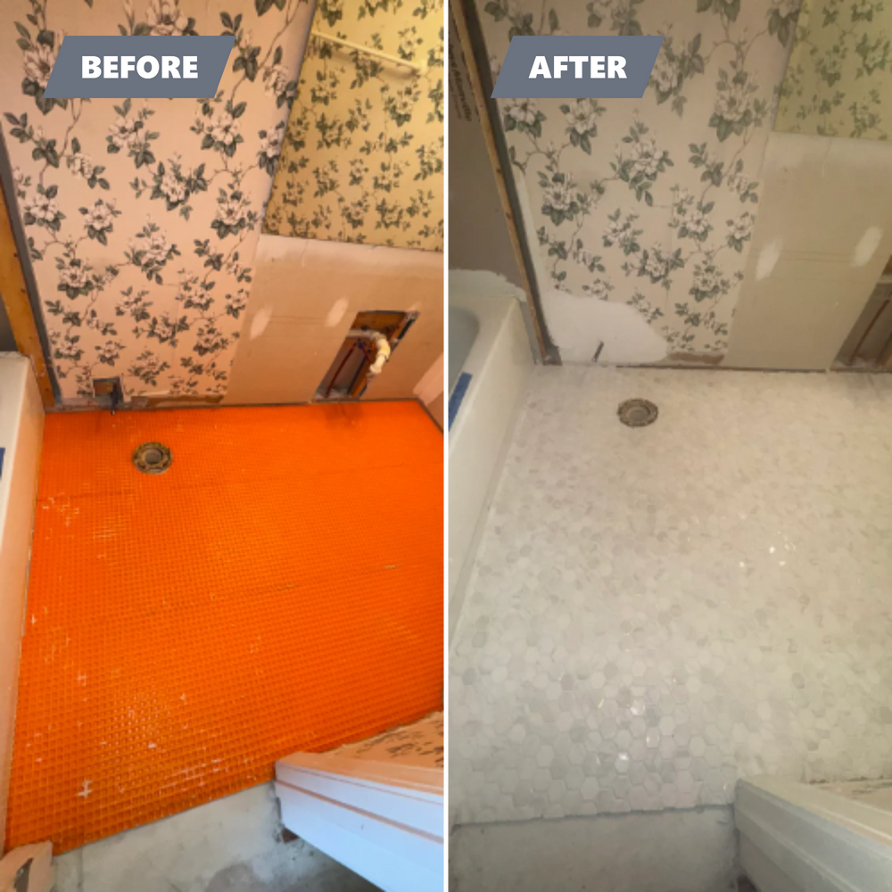 Before and After for A-L Tile in Saluda, SC