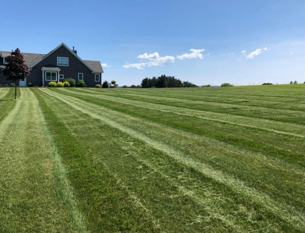 experience a pristine yard with our professional lawn mowing service. We ensure your lawn looks immaculate and healthy, enhancing your home's curb appeal while saving you time and effort. for Roes Lawncare LLC in Lowville, NY