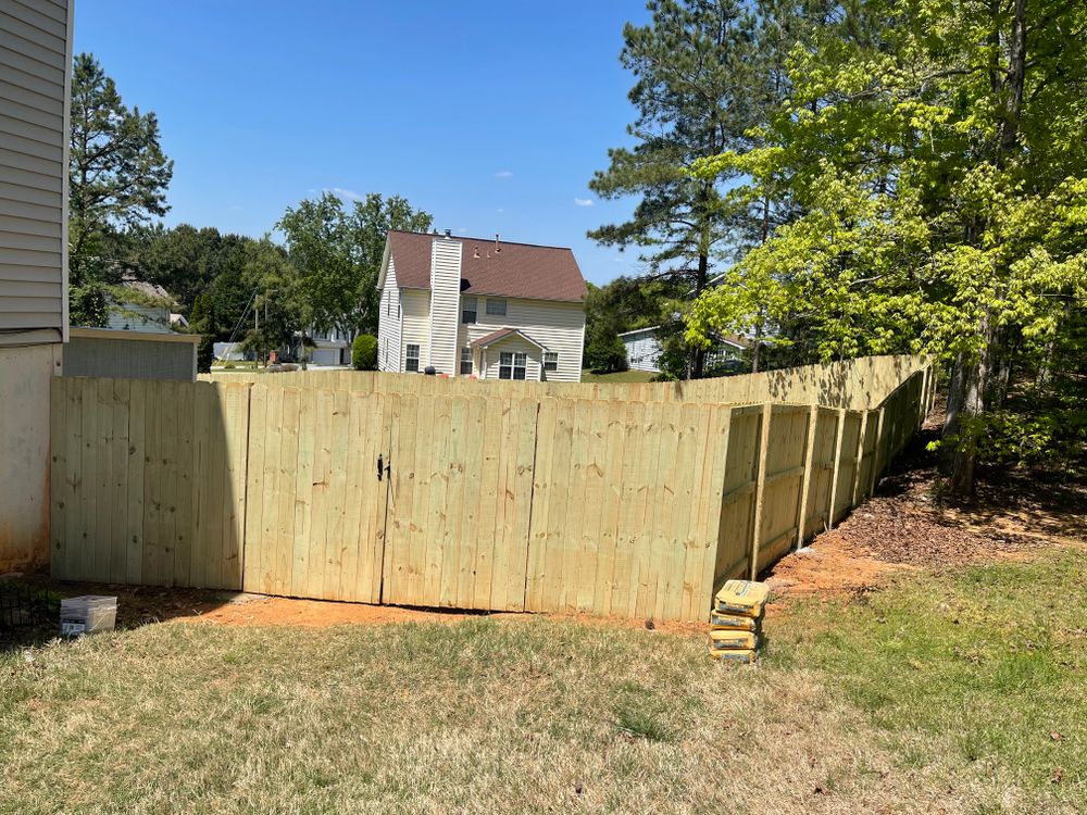 Fence work for Compadres Concrete in Griffin, GA