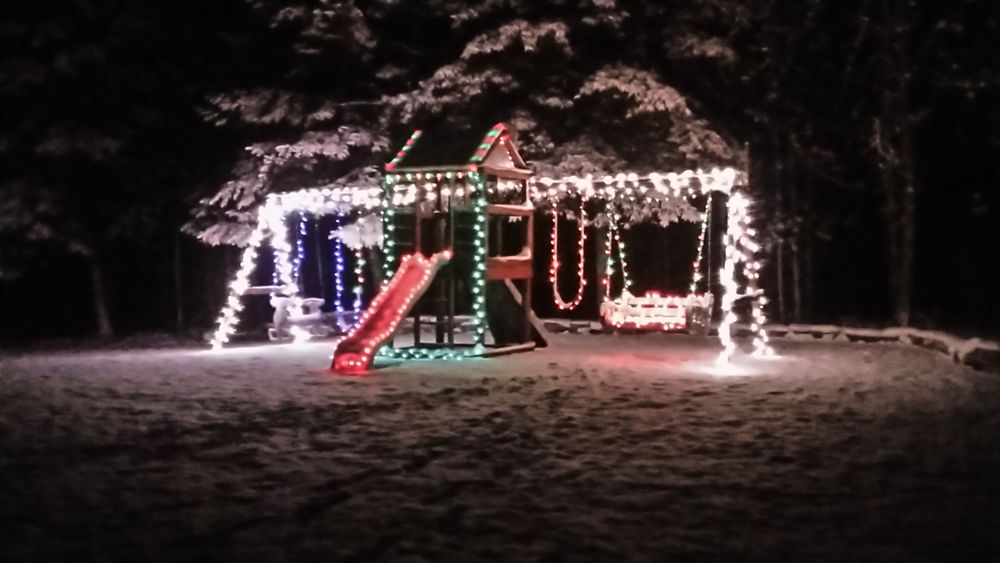 Christmas Light Installation for LLS Property Solutions in Big Rapids, MI