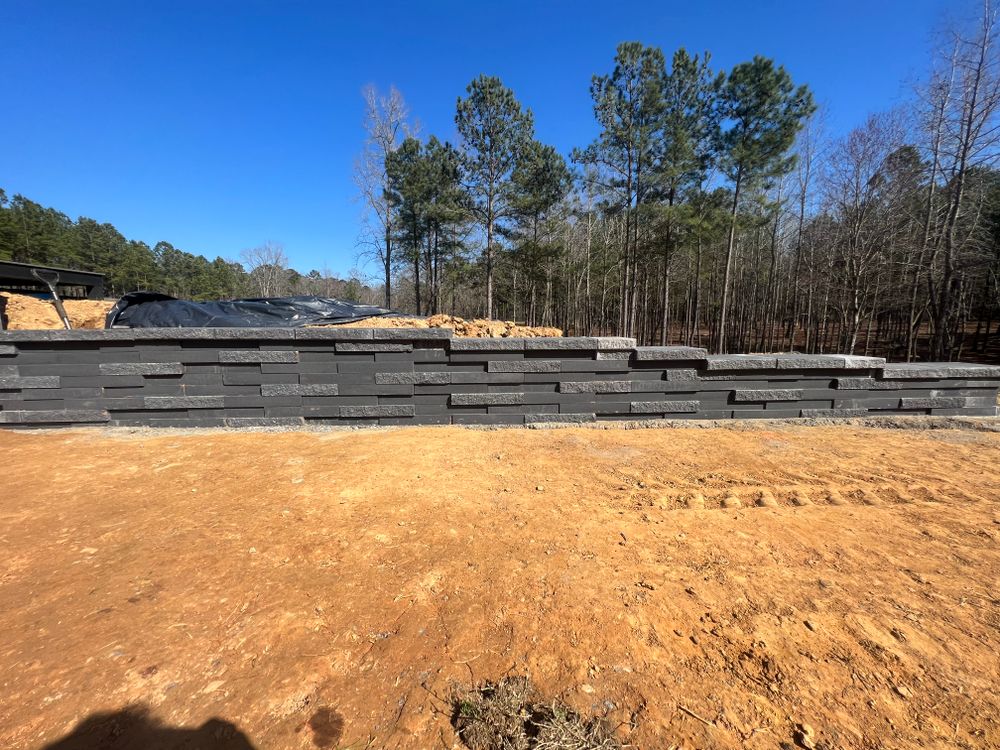 Retaining Wall for KM Landworks in Moncure ,  NC