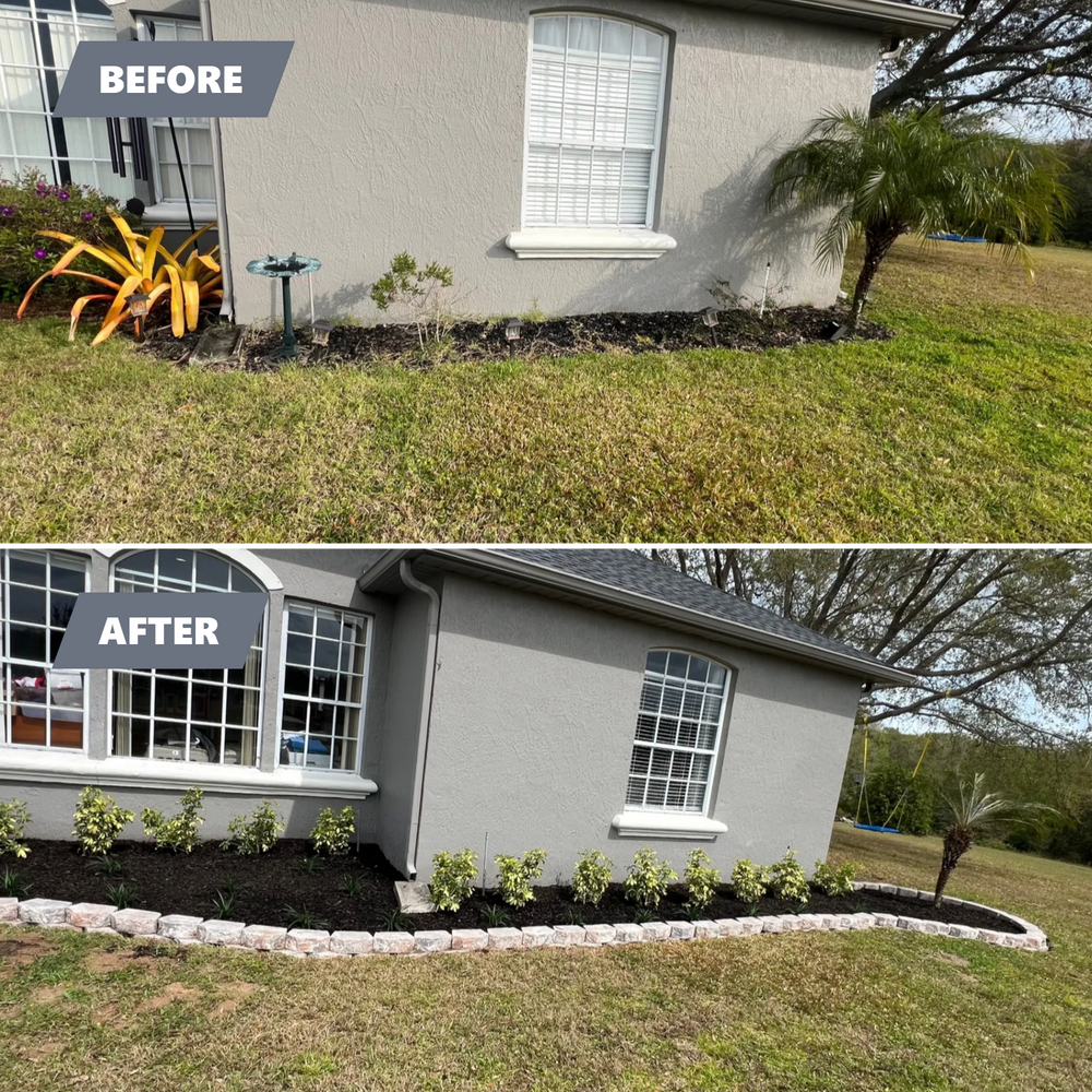 Landscape with retaining wall for Thurmond & Sons Landscaping  in Montverde, FL