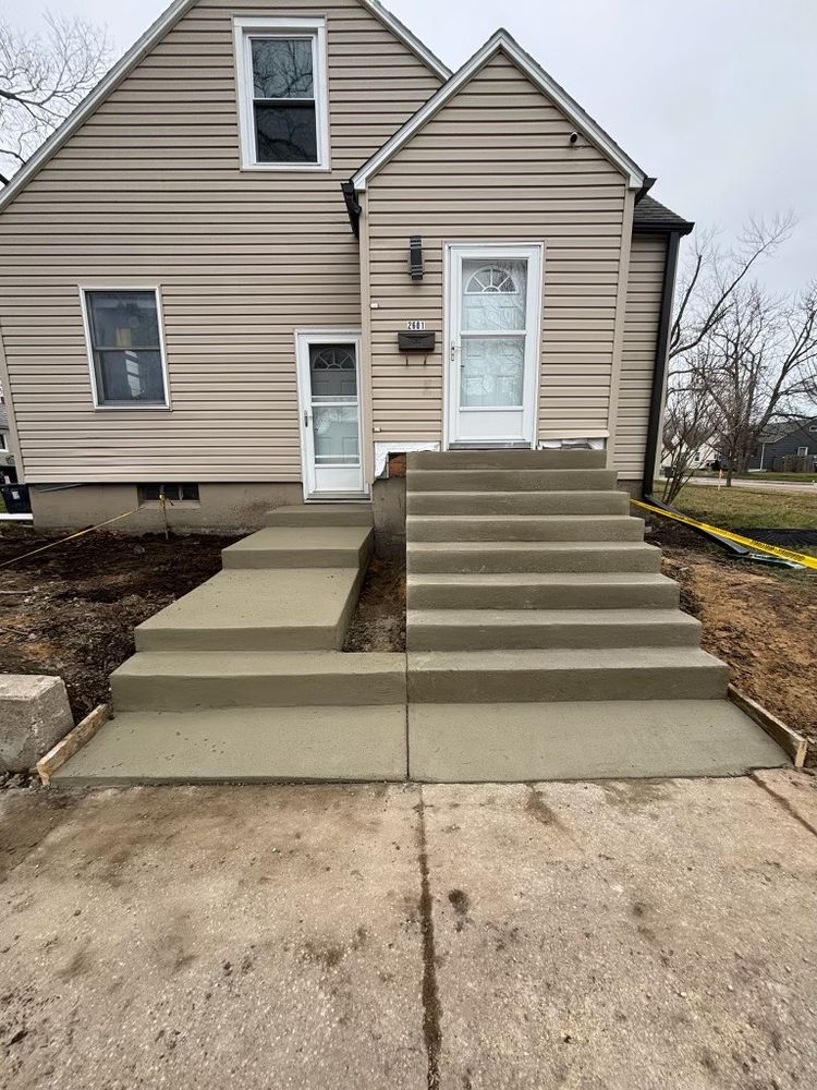 Our Steps service offers homeowners expertly designed and installed concrete steps, enhancing both safety and aesthetic appeal. Trust our skilled team to deliver durable, custom solutions tailored to your property’s unique needs. for Curb Concepts Plus in Mishawaka, IN