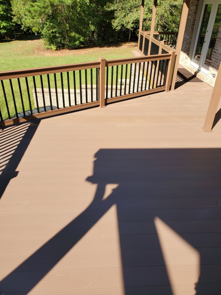 Aluminum Composite Porches and Decks  for Emfinger Custom Builders LLC in Pine Mountain, GA