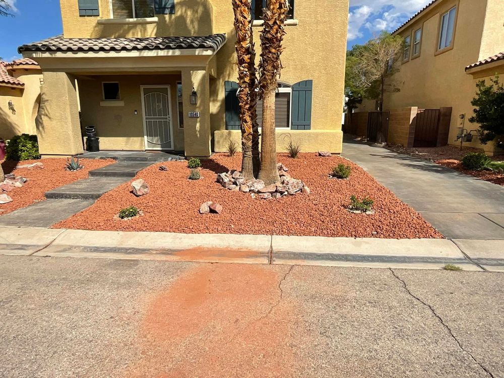 Transform your outdoor space with our Gravel & Stone Install service. From creating pathways to adding decorative elements, we can enhance the aesthetic appeal and functionality of your landscaping design. for Top It Off Landscaping LLC in Henderson, NV