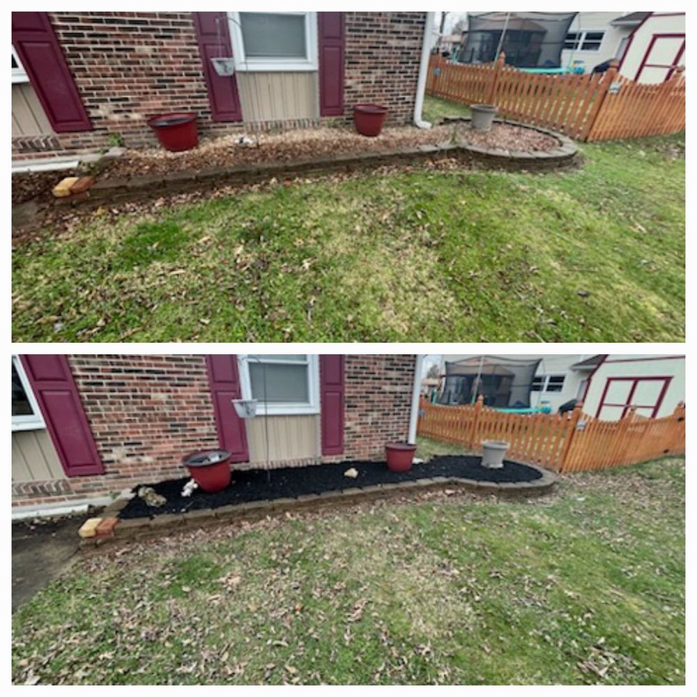 Mulch Installation service provides homeowners with a professional and hassle-free way to enhance the appearance of their landscaping, suppress weeds, retain moisture in soil, and improve overall curb appeal. for Andrew's Lawn Service LLC in Lebanon, IL