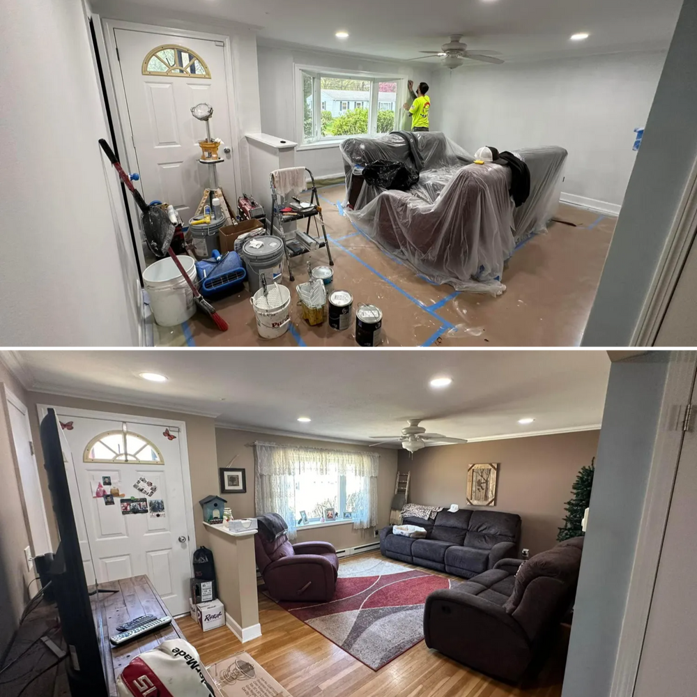 Before & After  for Suter & Sons Painting in Amherst, Western Massachusetts