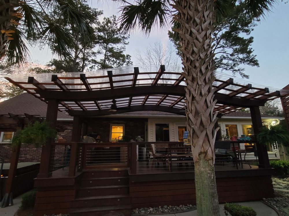 Ipe deck and trellis  for GVL Renovations in Greenville, SC