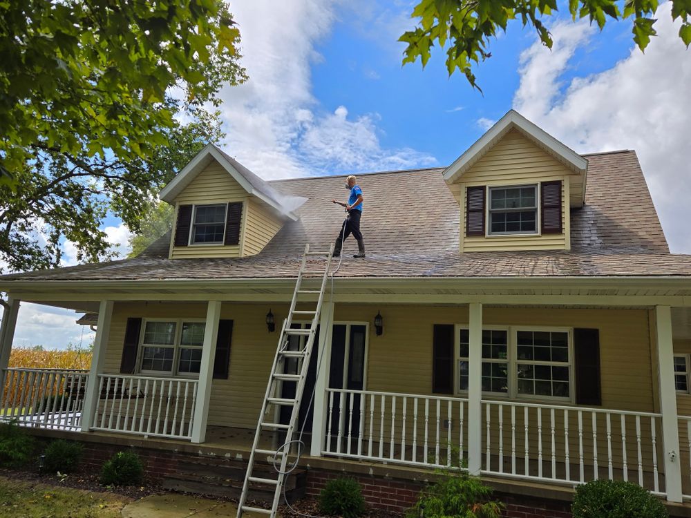 Our roof cleaning service revitalizes your home by removing dirt, algae, and debris effectively. Extend your roof's lifespan while enhancing curb appeal with our professional pressure washing expertise. for Haskett Pro-Wash LLC in Newton, IL