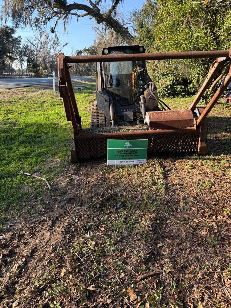 Forestry mulching clears overgrown vegetation, brush, and small trees quickly without burning or hauling debris. Our process leaves nutrient-rich mulch behind, improving access, appearance, soil health, and site preparation. for Hunters Development Services in Jasper, FL