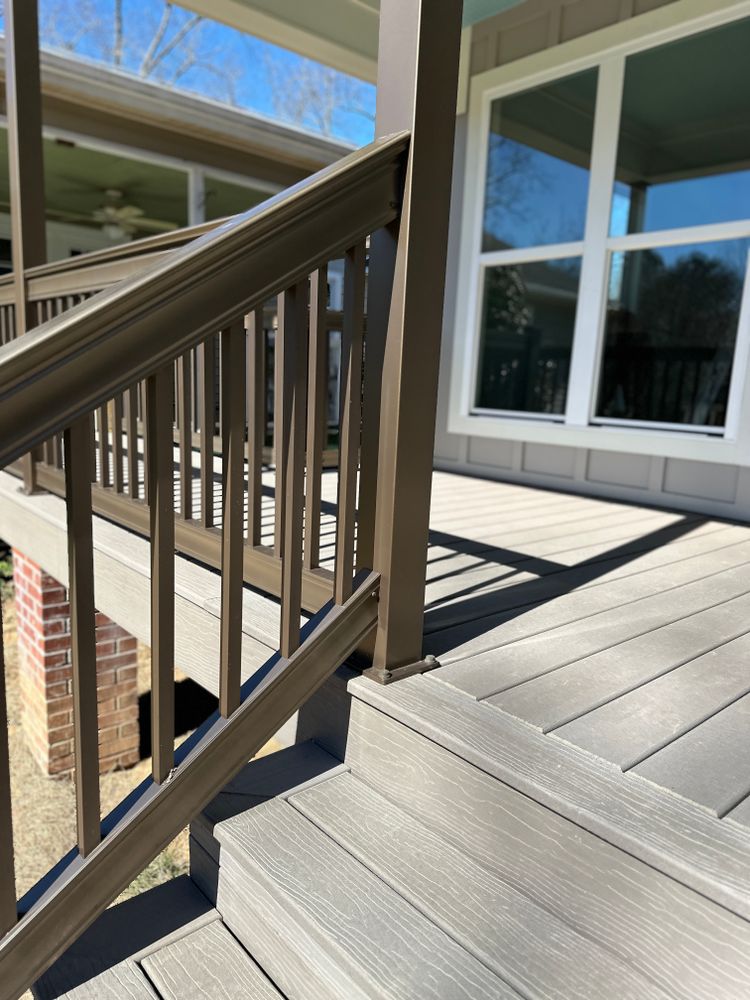 Aluminum Composite Porches and Decks  for Emfinger Custom Builders LLC in Pine Mountain, GA