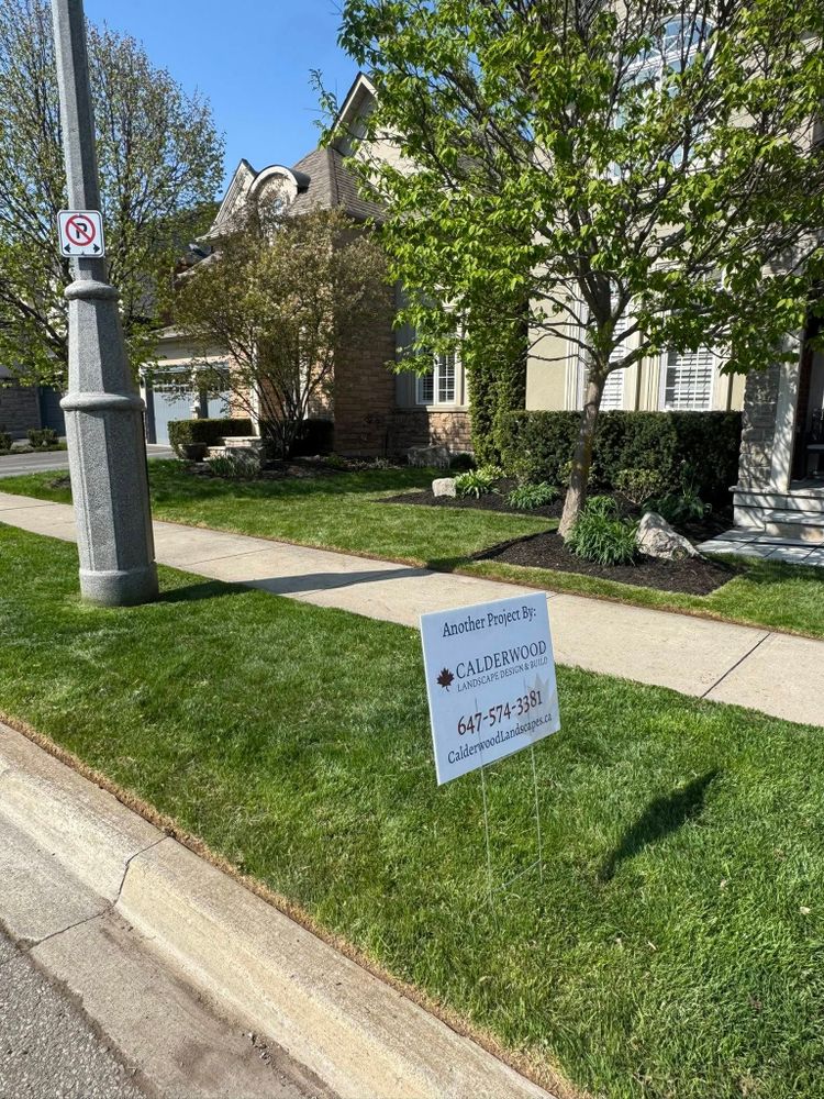 Transform your outdoor space with our Patio Design & Construction service, offering innovative designs and expert craftsmanship to create beautiful, functional patios that enhance your home's value and enjoyment. for Calderwood Landscapes in Oakville, ON