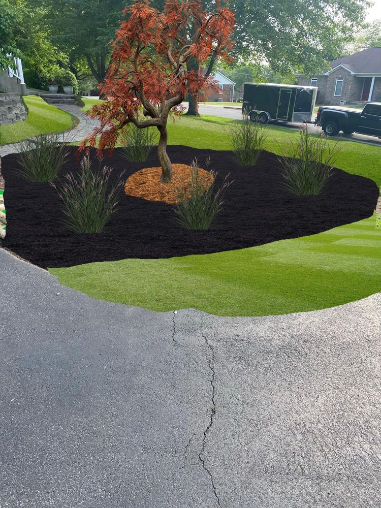 Enhance your landscape with our custom design & installation service, designed to improve soil health, control weeds, and add visual appeal. Trust us for efficient coverage that revives your outdoor spaces beautifully. for JKL Lawn Service in Frankfort, KY