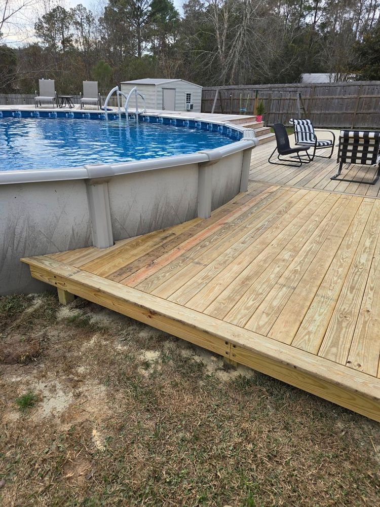 Our Wooden Pool Showers provide a stylish and functional addition to your backyard, offering convenience and enhancing the aesthetic appeal while complementing our high-quality fencing solutions for a cohesive outdoor space. for Phillips Fencing Solutions in Pensacola, FL