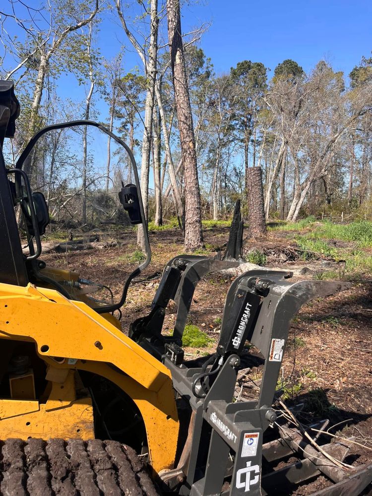 Our Stump Grinding and Removal service efficiently eliminates unsightly stumps, enhancing your property's aesthetics while preventing potential hazards and promoting healthier landscape growth with minimal disruption to your surroundings. for Pinewood Land Management LLC in Nashville, GA